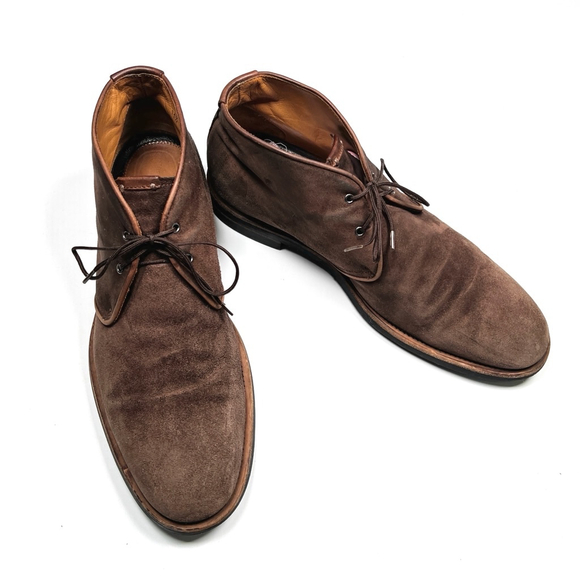 Men's AQUATALIA Brown Suede Chukka Boots Desert Boots Size Carlos